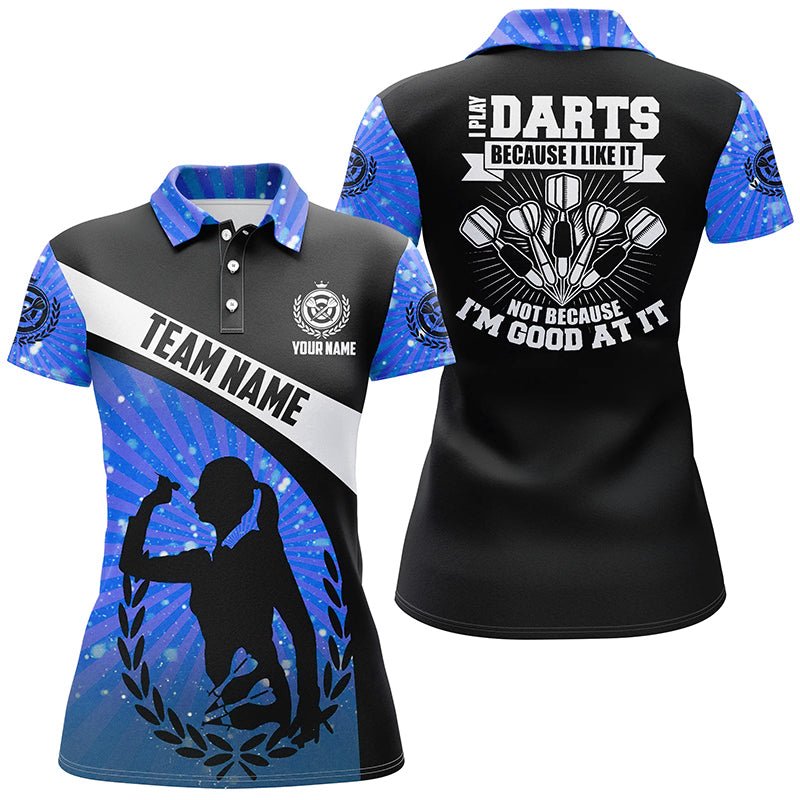 Dames Polo Shirt met Blauwe Strepen R242