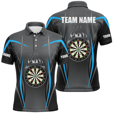Heren Polo Shirt Darts in Blauwgrijs L1382