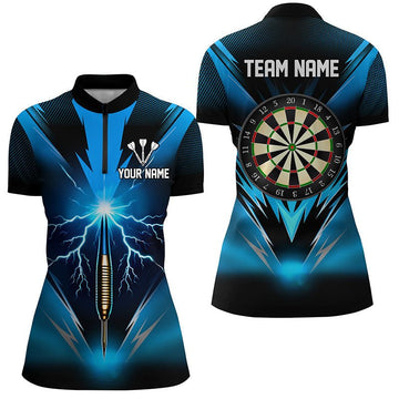 Dames Bliksem Darts Poloshirt met Rits L1373
