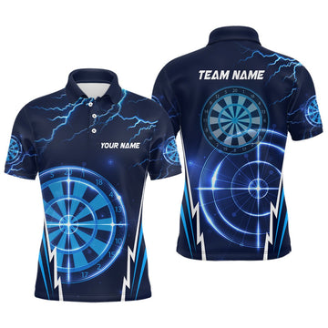 Heren Polo Shirt Bliksemblauw Darts L1410
