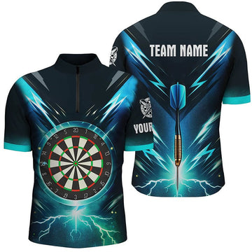 Heren Bliksem en Donder Darts Poloshirt met Rits L1370