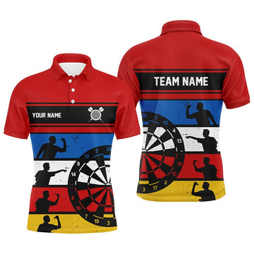 Persoonlijke Retro Darts Poloshirts voor Mannen L1340