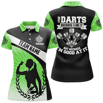 Dames Darts Polo Shirt "Groene Halo" L1316