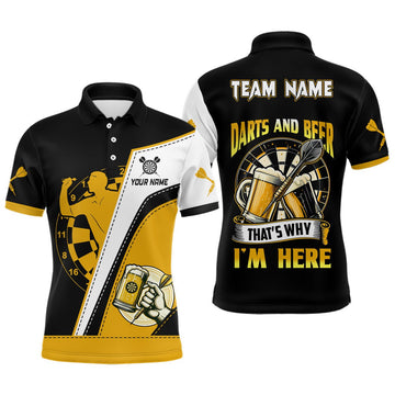 Heren Polo Shirt met Bier Darts - Daar Ben Ik Voor!