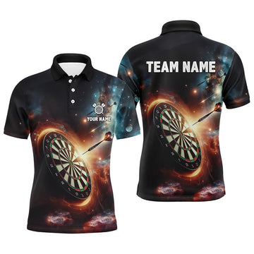 Persoonlijk Dart Polo Shirt voor Mannen met 3D Melkwegprint L1357