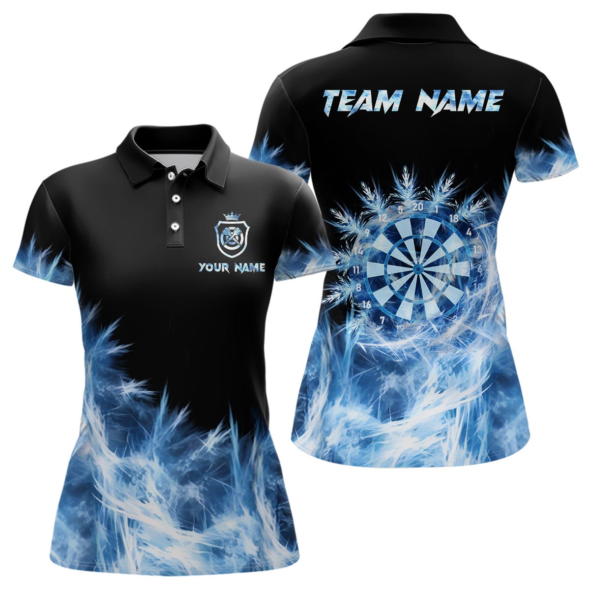 Persoonlijke Darts Polo Shirt voor Dames in IJsblauw R524