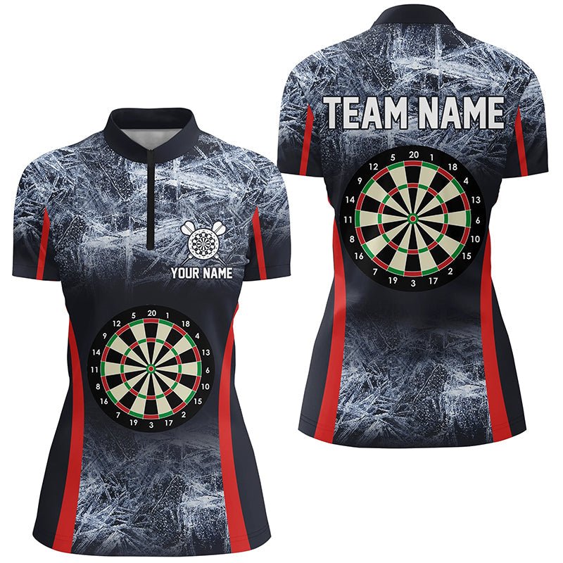Ice Blue Darts Dames Poloshirt met Rits L1358