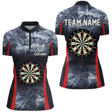 Ice Blue Darts Dames Poloshirt met Rits L1358