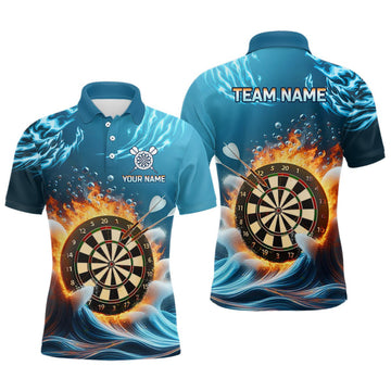 Persoonlijke Blauwe Darts Polo voor Mannen L1427