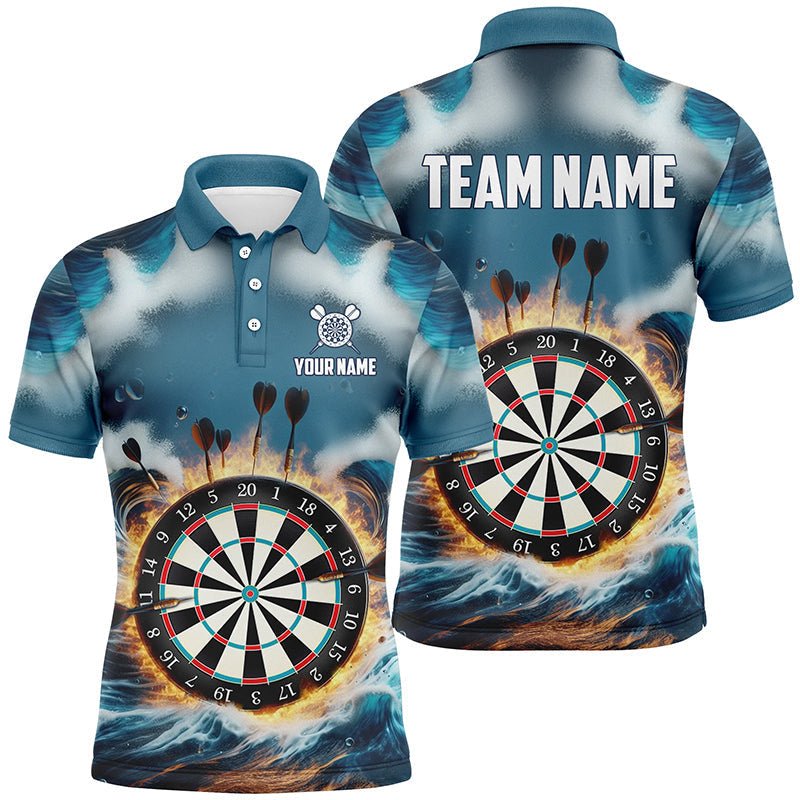 Persoonlijke Blauwe Darts Polo voor Mannen L1431