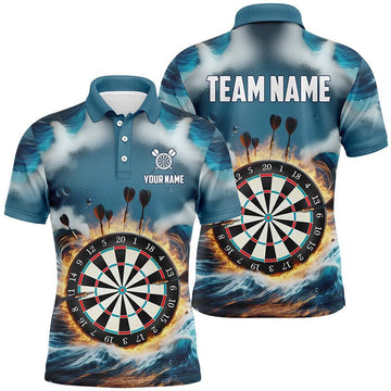 Persoonlijke Blauwe Darts Polo voor Mannen L1431