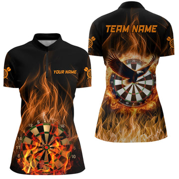 Vuurvogel Darts Quarter Zip Shirt voor Dames L1446