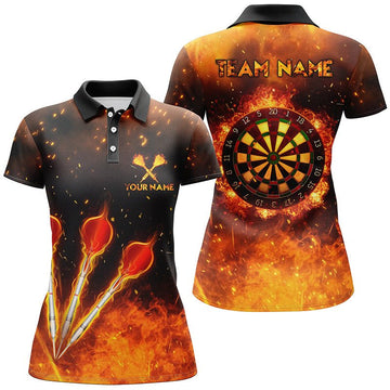 Vuurige Oranje Darts Polo voor Dames L1440