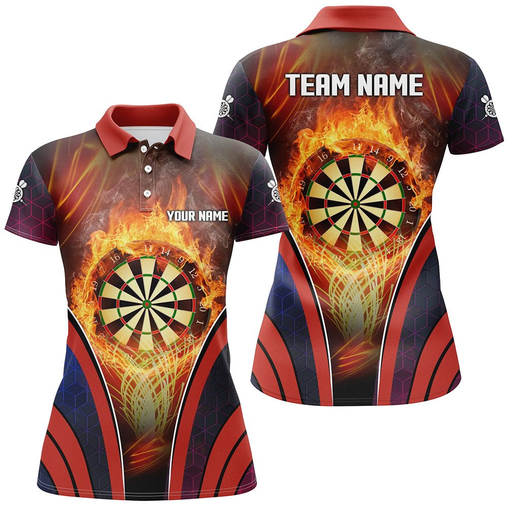Oranje Vlam Darts Polo voor Dames L1445