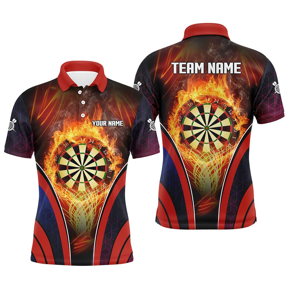 Heren Poloshirt Oranje Vlam Darts L1445