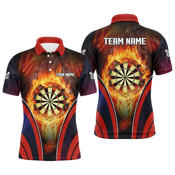 Heren Poloshirt Oranje Vlam Darts L1445