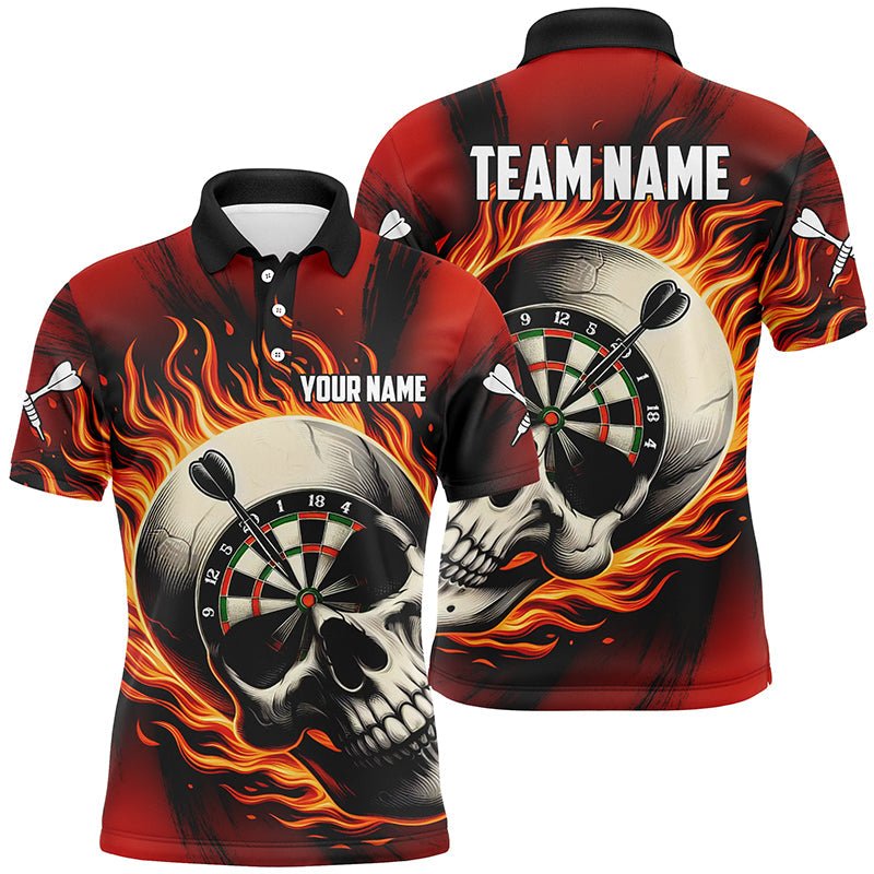 Rode Flamingo Dartskull Polo Shirt voor Mannen T1220