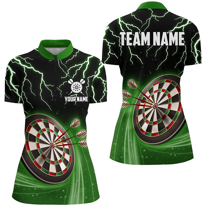 Dames Dartshirt met Kwartrits - Groene Bliksem L1454