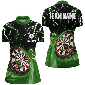 Dames Dartshirt met Kwartrits - Groene Bliksem L1454