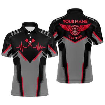 Heren Polo Shirt met Rode Hartslag R183