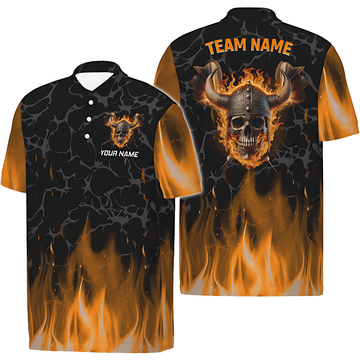 Dart Polo Shirt "Vurige Viking" - Zwart VK7221