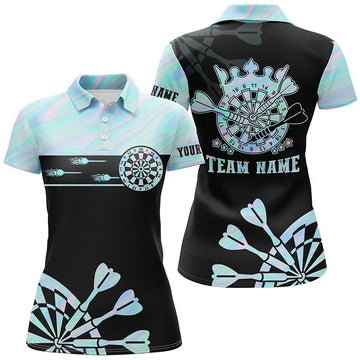 Dames Polo Shirt met Holografisch Tie-Dye L1366