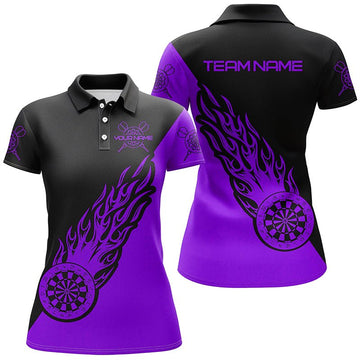 Paarse Vlammen Darts Polo voor Dames L1342