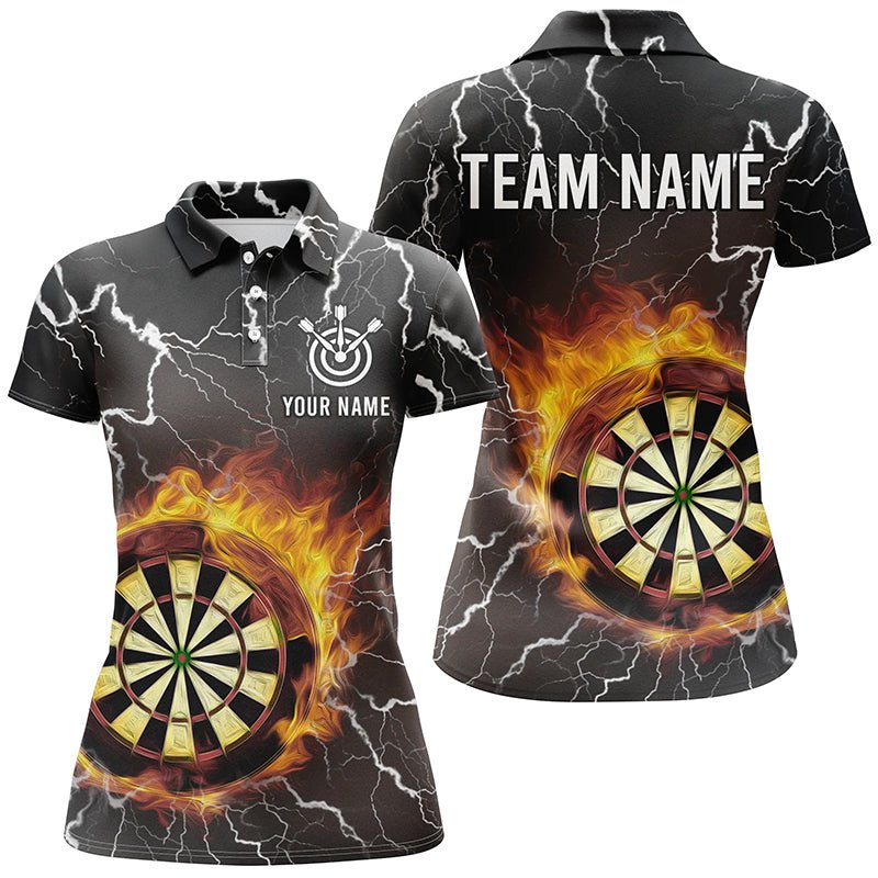 Dames Polo Shirt met Vlammen en Bliksem I567