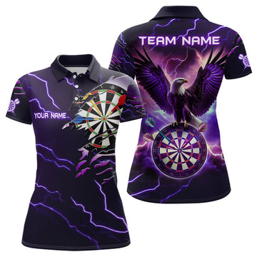 Lila Bliksem Arend Darts Polo Shirt voor Dames L1453