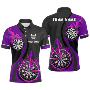 Heren Darts Poloshirt in Vlammenontwerp L1477
