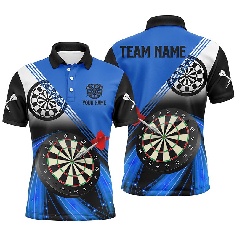 Op maat gemaakte Blauwe Darts Poloshirts voor Mannen V1086