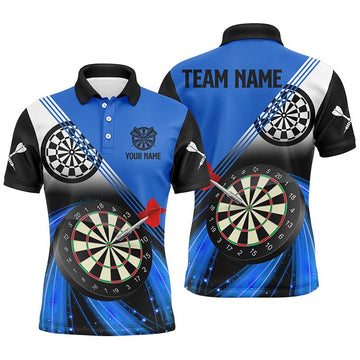 Op maat gemaakte Blauwe Darts Poloshirts voor Mannen V1086