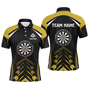 Heren Darts Poloshirt Geel/Zwart L1466