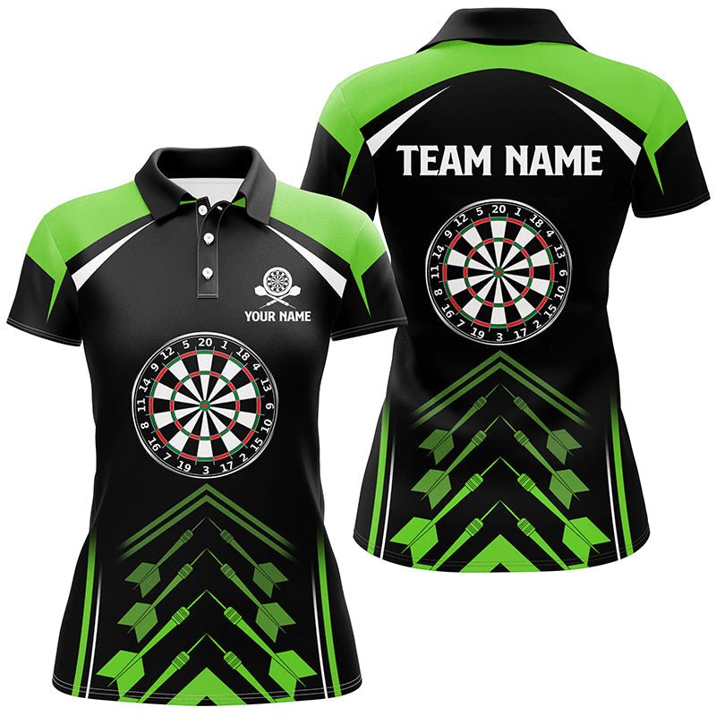 Dames Polo Shirt met Groene en Zwarte Darts L1465