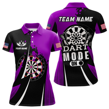 Dames Paars Dart Polo T-shirts T1174