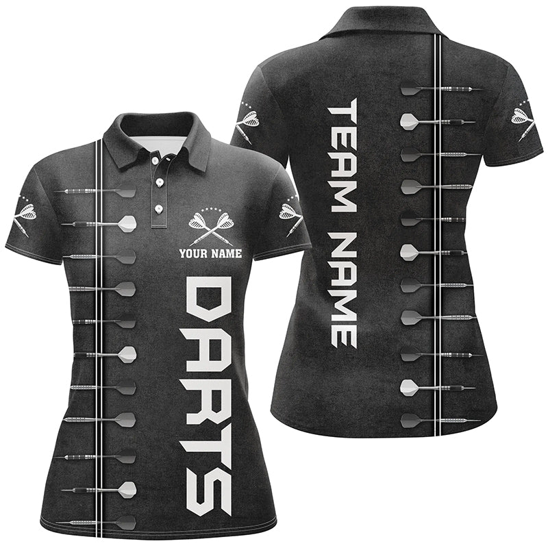 Dames Polo Shirt met 3D Print in Zwart en Wit - F744