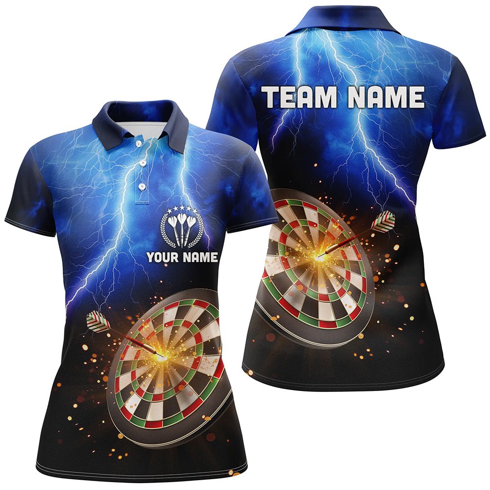 Dames Polo Shirt Bliksem en Donder Blauw T991