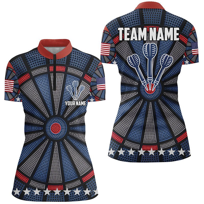 Dames Dartboard Design 1/4 Zip Trui N390
