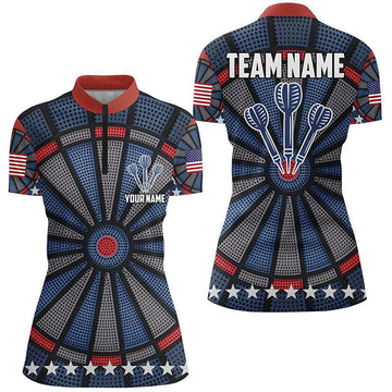 Dames Dartboard Design 1/4 Zip Trui N390