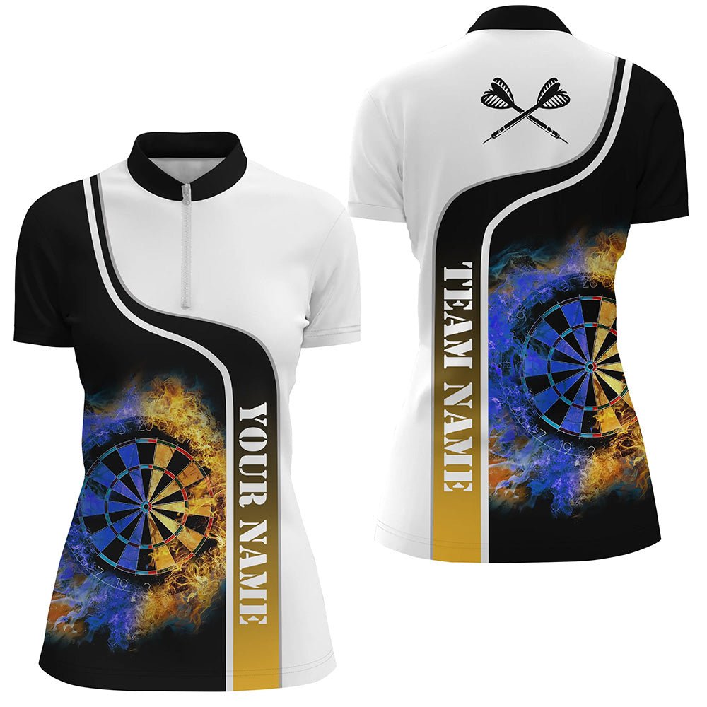 Dames Gradient Vlam Darts 1/4 Zip Shirt A469