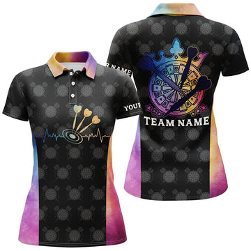 Dames Tie Dye Dart Hartslag Polo Shirt Z571