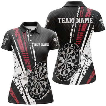 Dames Retro Geometrische Darts Poloshirt U555
