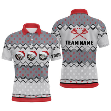 Heren Darts Polo Shirt met Kerstman B47