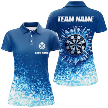 Ice Blue Darts Polo Shirt voor Dames L1442