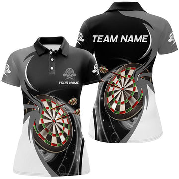 Dames Grijs Zwart Darts Poloshirt X420