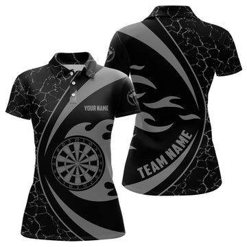Dames Grijze Vuurvlammen Darts Poloshirt X385