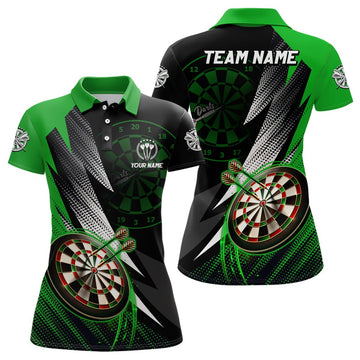 Dames Darts Polo Shirt in Groen/Zwart K775