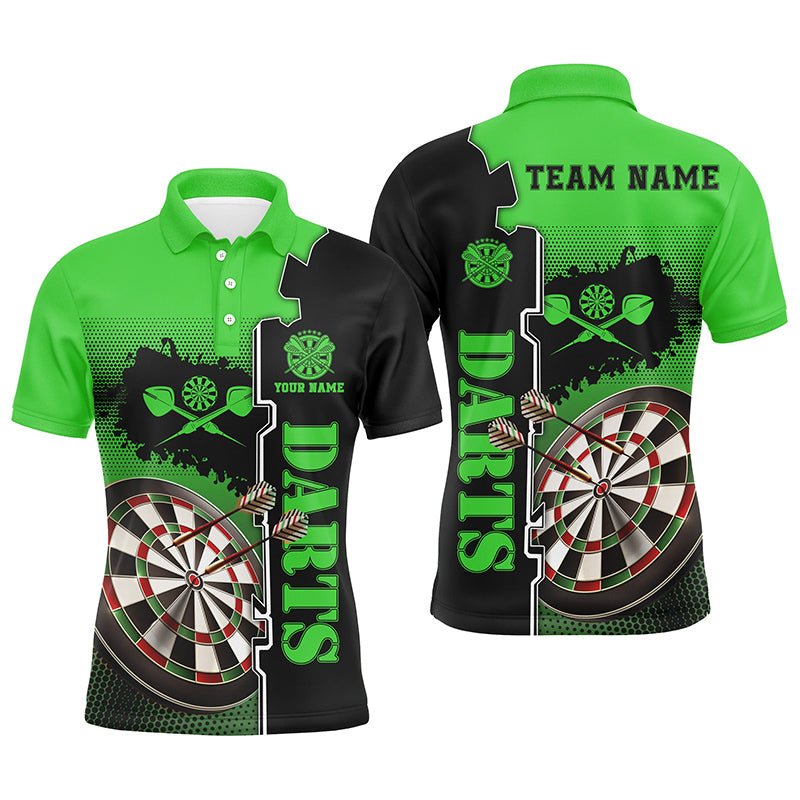 Heren Darts Polo Shirt Groen/Zwart L1448