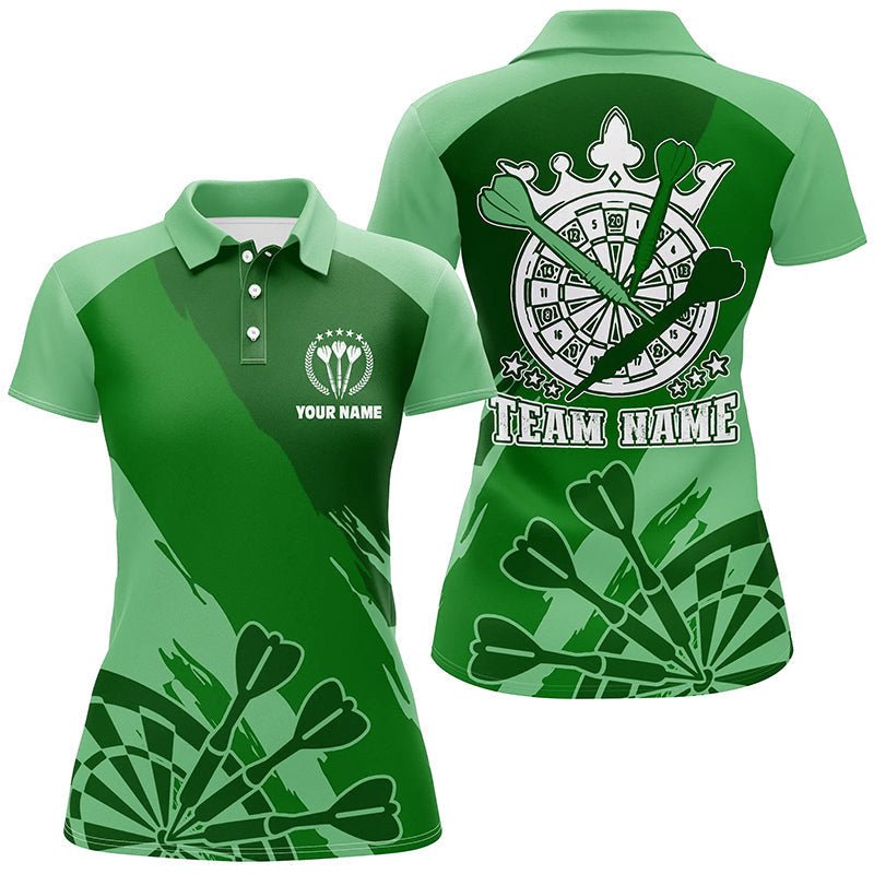 Op maat gemaakte Dames Groene Darts Polo F812