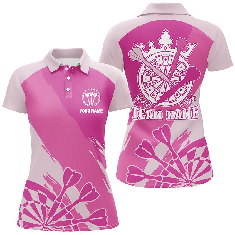 Dames Polo Shirt in Roze - Darts y6174
